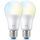 Philips Twin Pack WiZ 7 watt = 60w Replacement Dimmable ES-E27mm Wifi controllable Opal Smart LED GLS Bulb