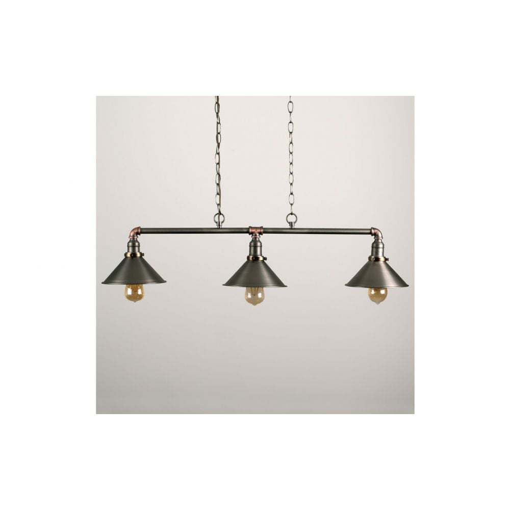 Corinthia 3 Way Over Table Aged Brass Pendant Light