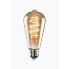 Knightsbridge ST4ESDA 4 watt ES-E27mm Screw Cap Amber Dimmable LED ST64 Tear Drop Filament Lamp