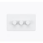 Knightsbridge SF2193MW Screwless 3G 2-way 10-200W (5-150W LED) Intelligent dimmer - Matt White