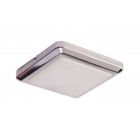 Square Stainless Steel Flat 12v Under Cabinet LED Light Fitting Warm White